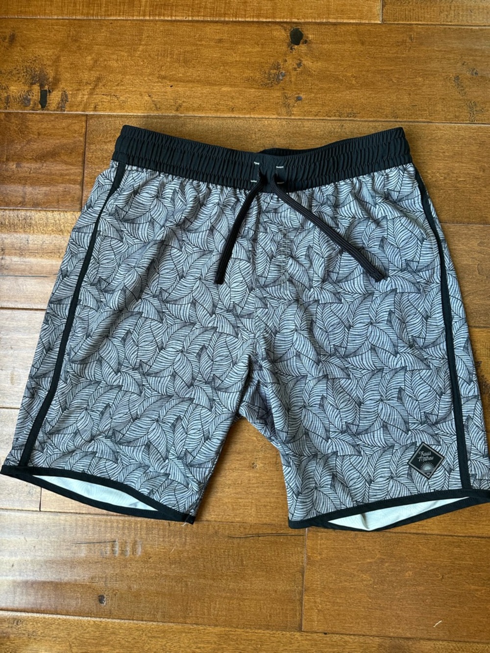 Men’s Travis Matthew’s Gray/Black unlined Board Shorts with Black Trim Size S